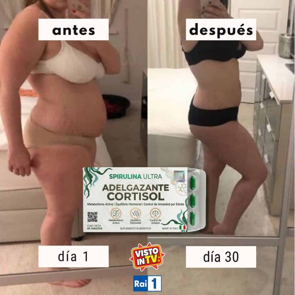 Prima e dopo la perdita di peso con Spirulina Ultra.
